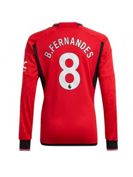 Moški Nogometna dresi replika Manchester United Bruno Fernandes #8 Domači 2023-24 Dolgi rokav